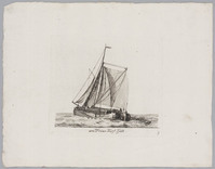 KG 08805
<br/>
een Friese Turf Tjalk
<br/>
<em>Groenewegen, Gerrit (1754-1826)</em>